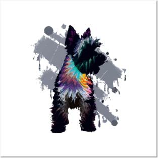 Cool Miniature Schnauzer Stencil Artwork Posters and Art